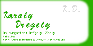 karoly dregely business card